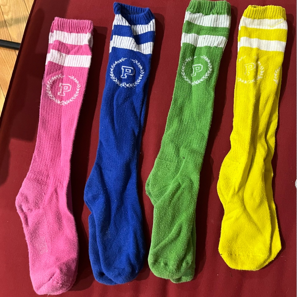 Victoria’s Secret PINK Lot of 4 Knee High Tube Socks